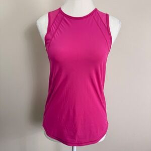 Lululemon Sculpt Tank Top Pink Mesh Back Cutout‎ High Neck Sleeveless Athletic